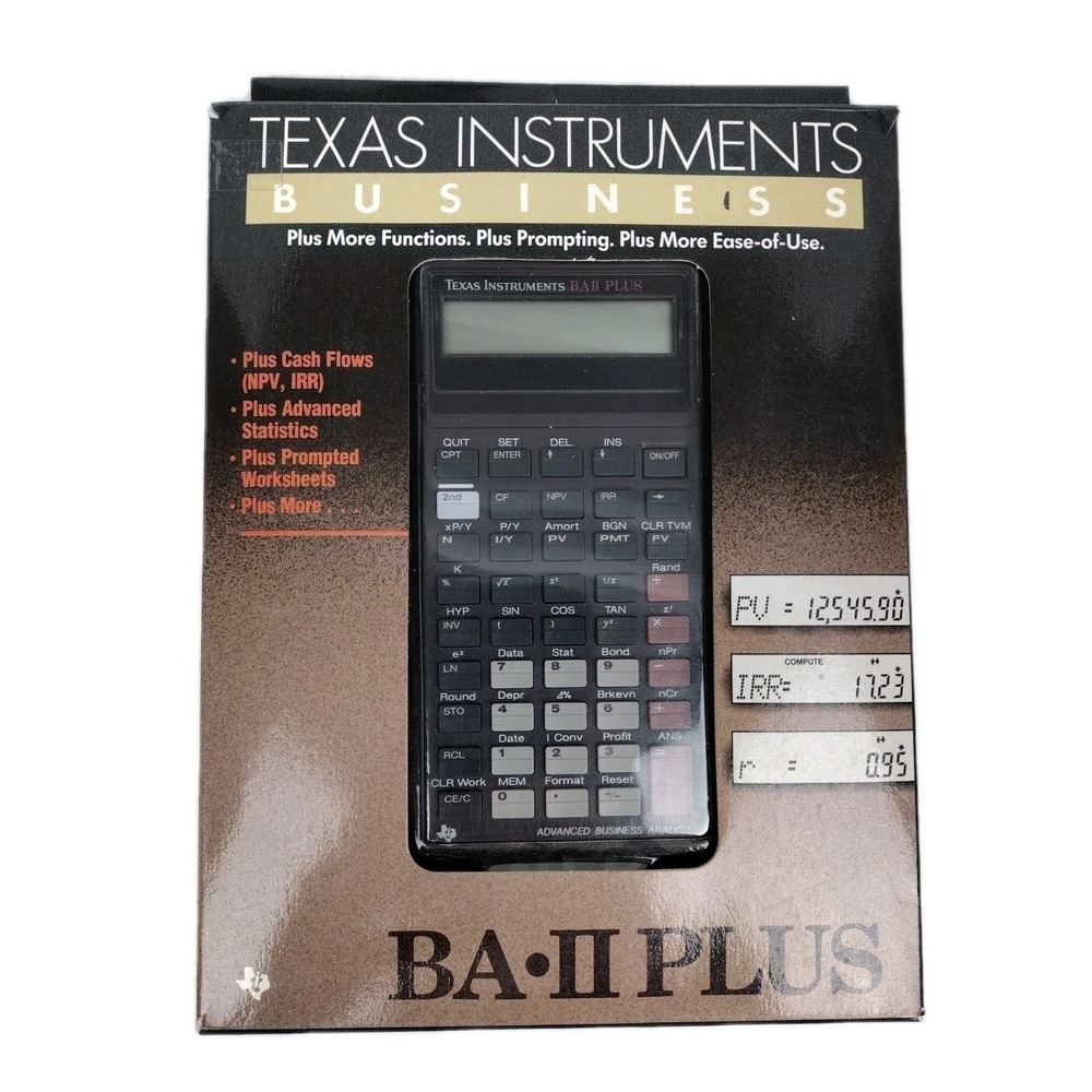 Texas Instruments BAII Plus Professional Advanced Business Analyst Calculator